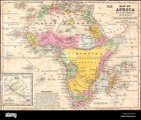 Mapa De África Circa 1850 Fotografía De Stock Alamy