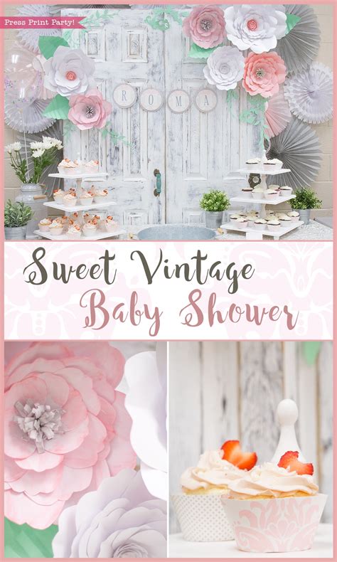 A Sweet Vintage Baby Shower By Press Print Party