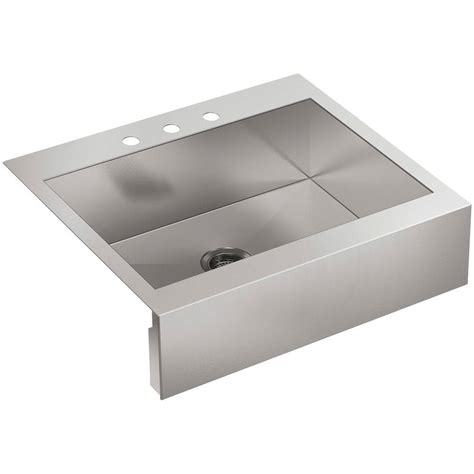Kohler Vault Drop In Farmhouse Apron Front Stainless Steel 30 In 3