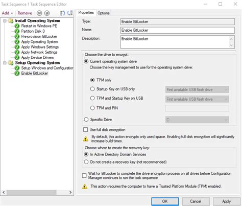How To Use Sccm Task Sequence To Enable Configure And Monitor Bitlocker