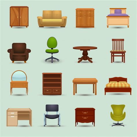 Furniture Icons Set Eps Vector Uidownload