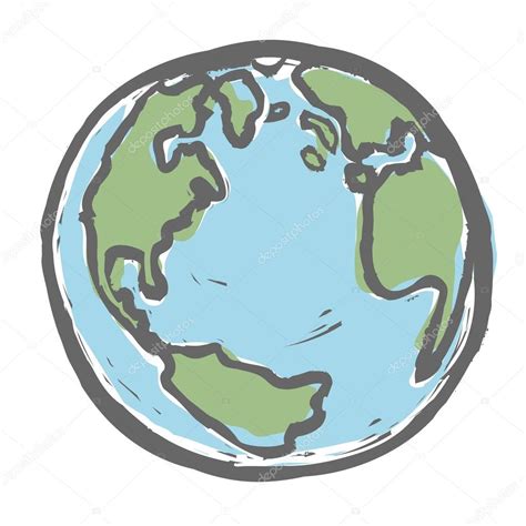 Hand Drawn Earth Vector Eps8 Stock Vector Image By ©pashabo 22686343
