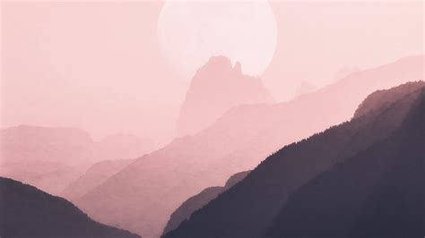 Pink Sky Mountains Wallpapers Wallpaper Cave