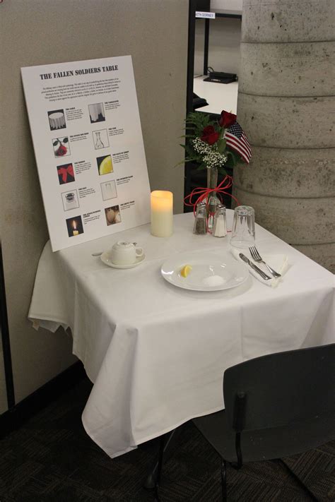 Fallen Soldiers Table Doing This In Honor Of Those Who Could Not Make