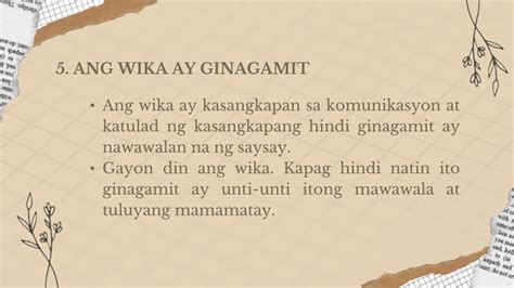 Kahulugan Kahalagahan Katangian Ng Wika Pptx