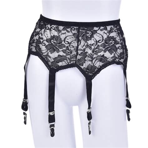 XS Ready Stock Lace Nylon Women Garter Belts 6 Straps Suspender