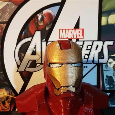 Iron Man Busto Impreso En 3D Hecho Con Una Impresora 3D Dagoma