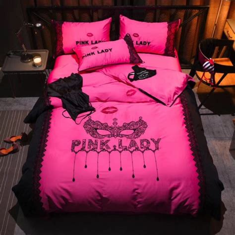 Victoria S Secret Pink Embroidery Egyptian Cotton Bedding Set Model 6