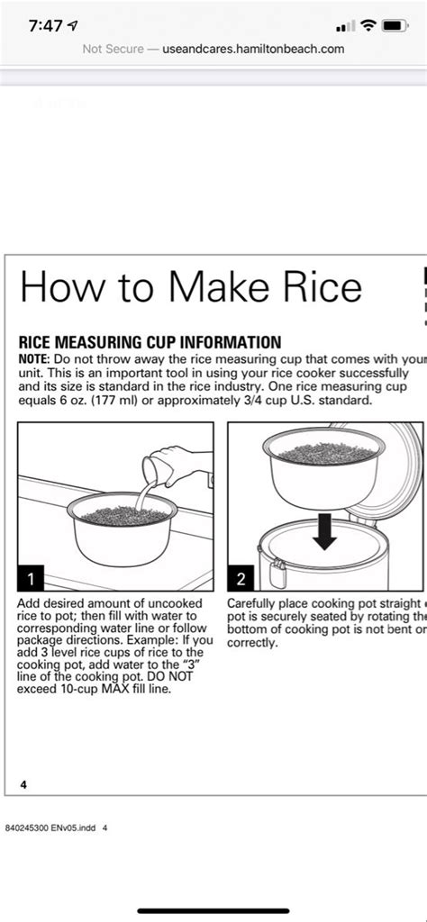 Rice Cooker Instruction Manual