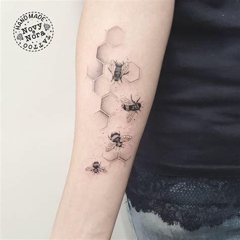 Honeycomb Tattoo Bee Tattoo Sleeve Tattoos