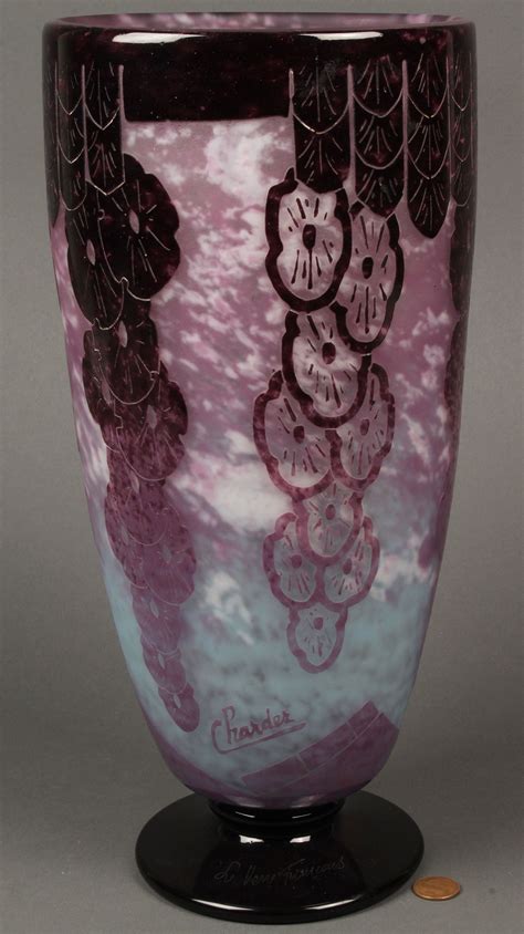 Lot 236 Charder Art Deco Cameo Glass Vase 13 Case Auctions