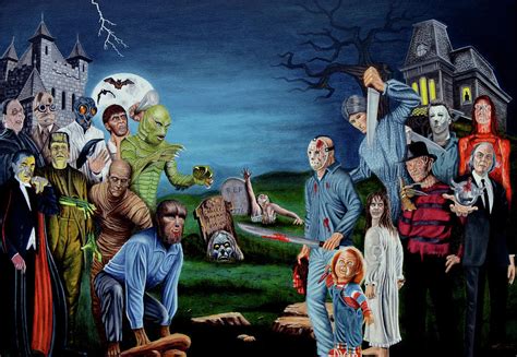 The World Of Classic Horror Painting By Tony Banos Pixels