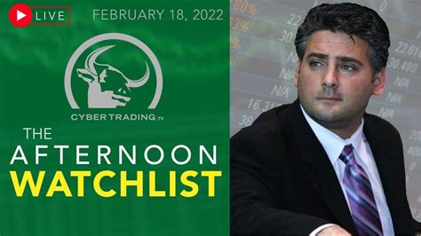 Afternoon Watchlist With Fausto Pugliese Feb 18 2022 Youtube