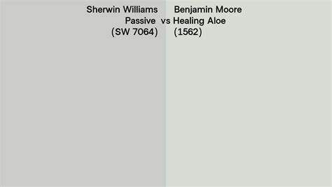Sherwin Williams Passive Sw 7064 Vs Benjamin Moore Healing Aloe 1562