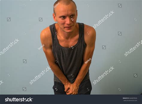 Man Hands Holding His Crotch He Stock Photo 664829926 Shutterstock