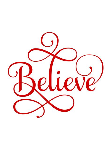 Believe Svg File Digital Download For Cricut And Silhouette Etsy