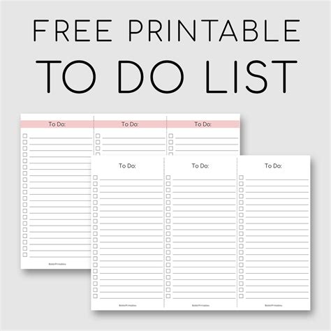 The Free Printable To Do List Is Shown With Text Overlaying It In Pink And