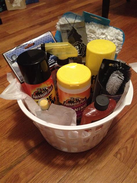 Diy Gift For The Men In Your Life Dollar Store Basket Fill With Car