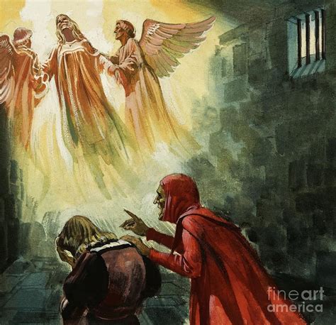 Faust Scene With Angels Painting By Andrew Howat Pixels