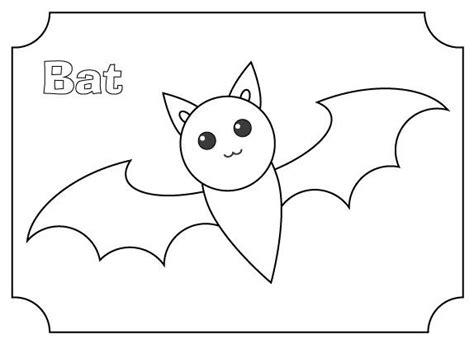 A simple bat coloring page! | Bat coloring pages, Coloring pages, Color