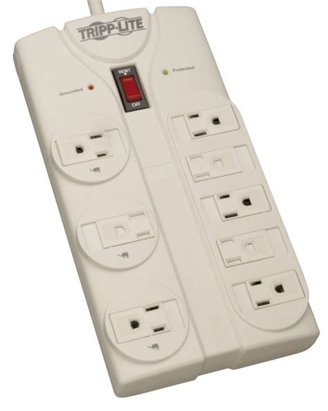 Tripp Lite 8 Outlet Surge Protector Power Strip 8ft Cord Right Angle