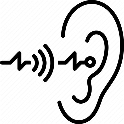 Auditory Ear Hear Hearing Listen Noise Sense Icon Download On