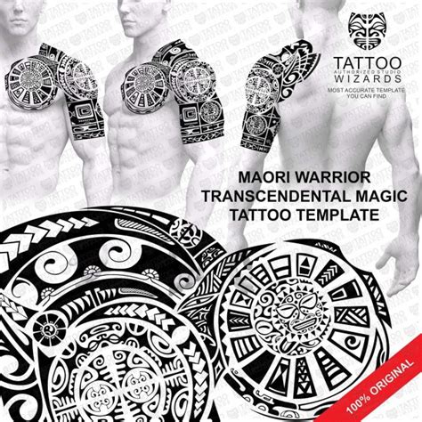 Maori Transcendental Magic Vector Tattoo Template Stencil Tattoo Wizards