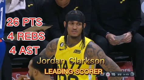 Jordan Clarkson Leading Scorer Ng Utah Jazz Ll Utah Jazz Vs La Clippers