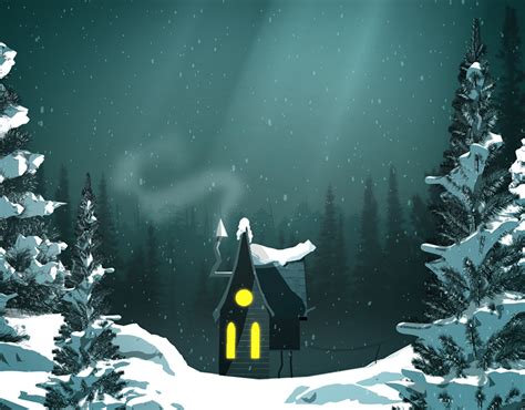 Cel Shader Snowy Cabin On Behance