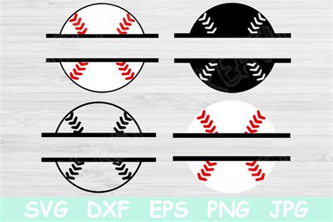 Split Baseball Svg Designs Baseball Png Graphic By