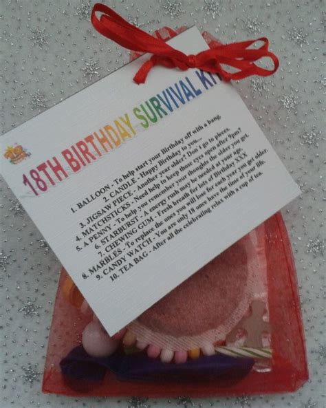 You can consider buying him a shaver, toothbrush, wallet, laptop, watch, and other personal useful tools. 18th BIRTHDAY Survival Kit Fun Unusual Novelty Present ...