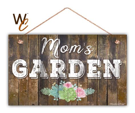 mom s garden sign floral rustic decor garden sign 11 x 17 sign mother s day t by