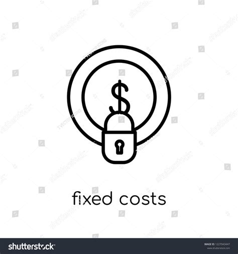 Fixed Costs Icon Trendy Modern Flat Stock Vector Royalty Free