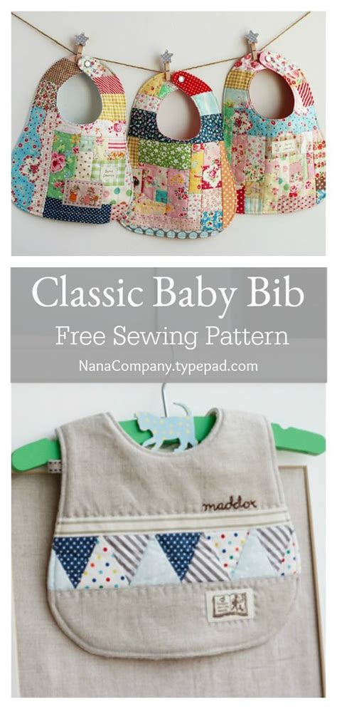 Classic Baby Bib Free Sewing Pattern Baby Clothes Patterns Sewing
