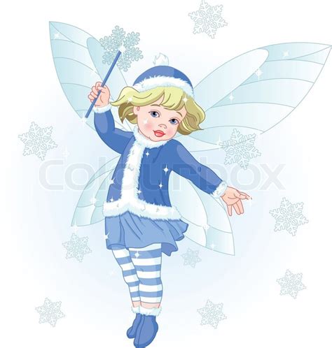 Illustration Of Winter Baby Fairy Stock Vector Colourbox