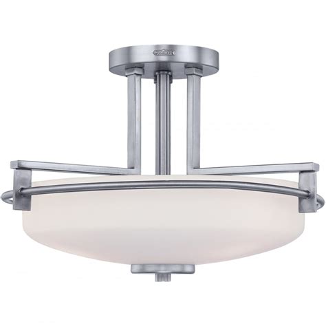 Solid brass or gold plated comes complete with eitehr clear cut glass shades, opal glass shades or glass rod shades. Quoizel Taylor Semi-Flush Ceiling Light | Moonbeam