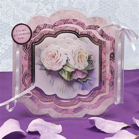 This Card Was Made Using The Frosted Florals Ribbon Edge Diarama