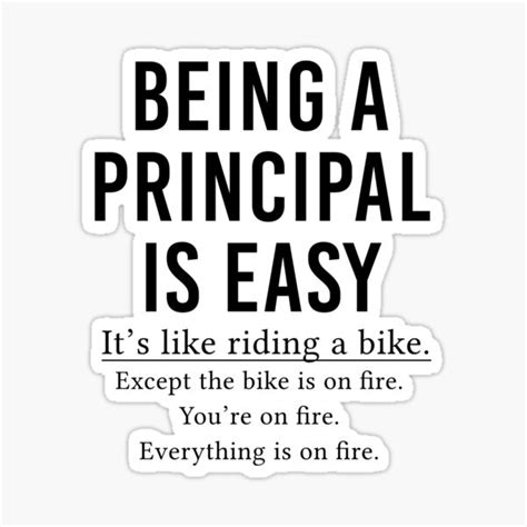 Being A Principal Is Easy Funny Principal T Sticker For Sale By