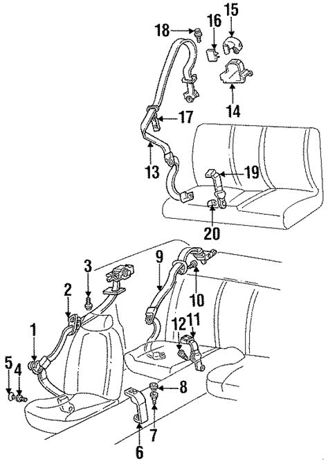 Pontiac Firebird Seat Belt Guide Upper Coupe 16799273 Gm Parts