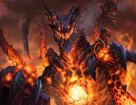 illustration de dan scott démon fantasy world of warcraft et dragons