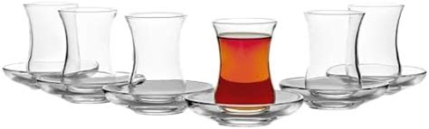 Pasabahce Premium Turkish Tea Cups And Saucers Set Of Perfect For