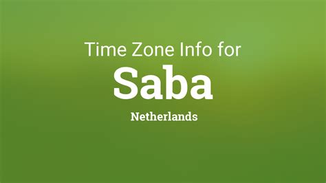 Time Zones In Saba Netherlands
