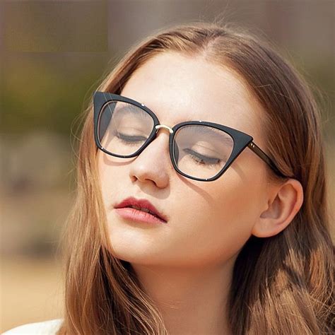 New 2018 Fashion Cat Eye Glasses Frames Optical Brand Design Vintage