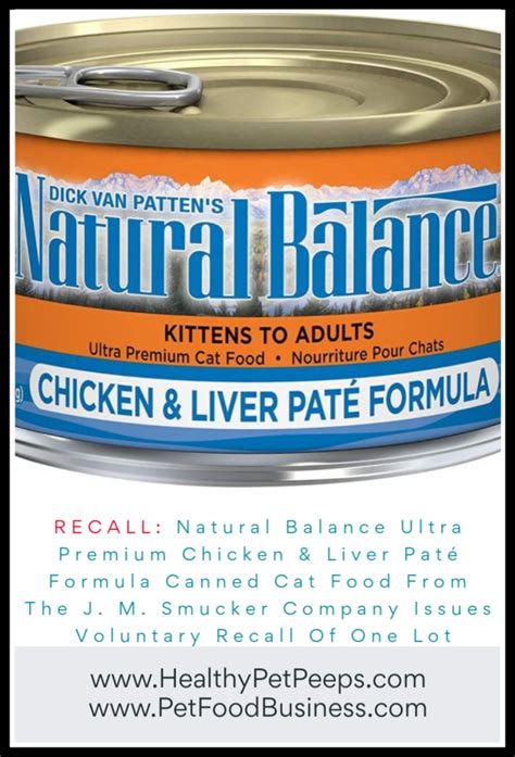 The following natural balance dry dog foods were recalled: Natural Balance Ultra Premium Chicken & Liver Paté Formula ...