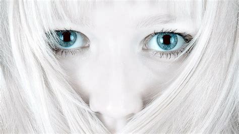 Hd Wallpaper Eyes White Hair Blue Eyes Model Women Wallpaper Flare