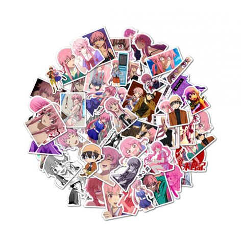 Pack 50 Stickers Mirai Nikki