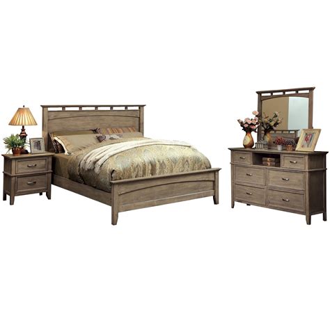 Bedroom sets beds dressers chests nightstands. Furniture of America Seashore Weathered Oak 4-piece ...