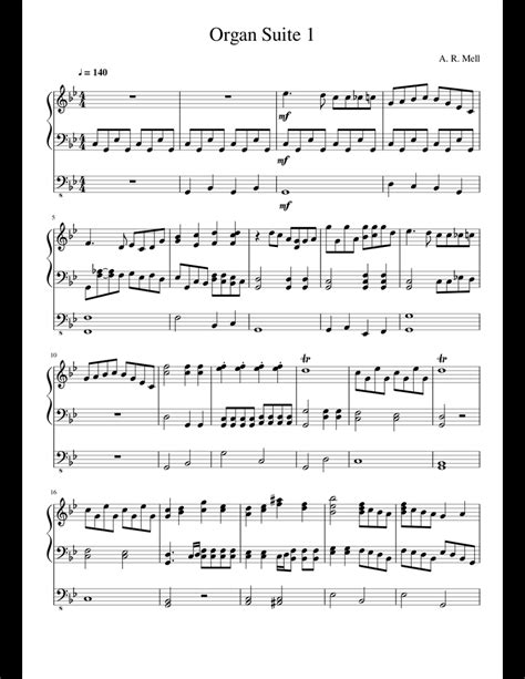 Organ Suite 1 Sheet Music For Organ Download Free In Pdf Or Midi
