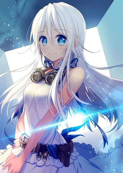 Anime Girl With Long Hair And Blue Eyes
