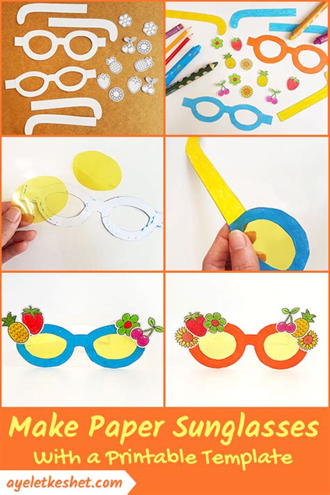 Diy Craft Paper Sunglasses With Templates Ayelet Keshet